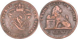 Belgique - 1865 - 2 Centimes - Léopold 1er - 12-113 - 2 Cents