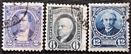 Timbre D'Argentine 1888 -1891 Personalities Stampworld N° 70_74_76 - Oblitérés