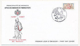 MONACO => Env FDC - 2,70 Deo Juvante - 19/12/1996 - FDC