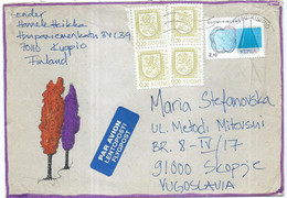 Finland Letter Via Macedonia 1992, Stamp Motive : 1991 Chemists - Brieven En Documenten