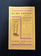 KUHN Frères Instruments Pesage & Levage Machines Agricoles à Saverne 67 * Dépliant Publicitaire Ancien Illustré - Saverne