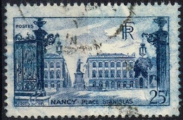 FR VAR 69 - FRANCE N° 822 Obl. Nancy Variété Fond Avec Trainées De Couleurs - Oblitérés