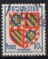 FR VAR 69 - FRANCE N° 834 Obl. Armoiries De Bourgogne Variété Décalage Des Couleurs - Used Stamps