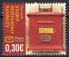 MONTENEGRO 2022,STAMP DAY,OLD MAILBOX,OLD POSTBOX,MNH - Poste