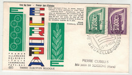 Europa // 1956 // Belgique, Lettre 1er Jour - 1956