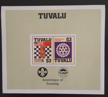 SL)TUVALU, CHESS, SCOUTS, Rotary Club MNH SOUVENIR SHEET - Tuva