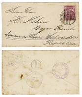 Old Letter 1895 San Salvador Sonsonate Correos Stamp Timbre Amerique Du Sud South America TAPACHULA CHS - El Salvador