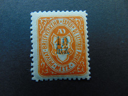 N°. 83* (catalogue De L'ASPAL) Des Postes Locales De Metz - Unused Stamps