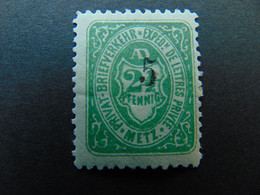 N°. 60* (catalogue De L'ASPAL) Des Postes Locales De Metz - Unused Stamps