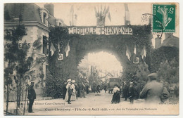 CPA - COUR-CHEVERNY (Loir Et Cher) - Fêtes Du 23 Août 1908 - Arc De Triomphe Rue Nationale - Cheverny