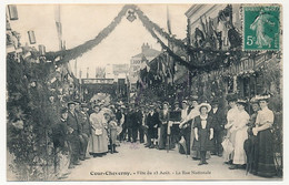 CPA - COUR-CHEVERNY (Loir Et Cher) - Fête Du 23 Août - La Rue Nationale - Cheverny