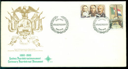South Africa 1980 FDC Centenary Paardenkraal Monument Mi 579-580 Open Cover With Flyer - FDC