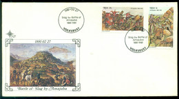 South Africa 1981 FDC Battle Of Amajuba Mi 581-582 Open Cover With Flyer - FDC