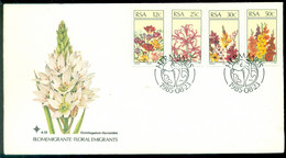 South Africa 1985 FDC Flowers Mi 674-677 Open Cover With Flyer - FDC