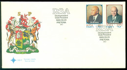 South Africa 1989 FDC State President F.W. De Klerk Mi 783-784 Open Cover With Flyer - FDC