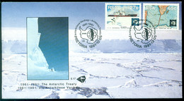 South Africa 1991 FDC 30 Years The Antarctic Treaty Mi 829-830 Open Cover With Flyer - FDC