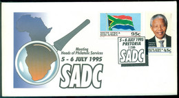 South Africa 1995 Special Cover Meeting Heads Of Philatelic Service Mi 926 And 928 Open Cover With Stiffener - Covers & Documents