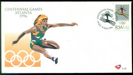 South Africa 1996 Special Cover Centennial Games Atlanta Mi 1010 Open Cover - Brieven En Documenten