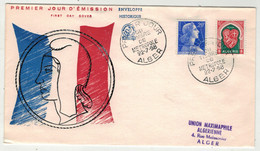 France // Ex-Colonies // Algérie // 1958 // Lettre 1er Jour, Un Timbre De Métropole - Covers & Documents