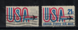 Etats-Unis - Poste Aérienne - "Série Courante" - Série Oblitérée N° 71 à 72 De 1968 - 3a. 1961-… Used