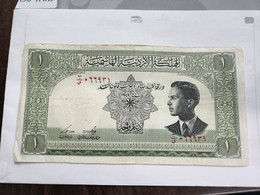 JORDAN-(P-6c)-1DINAR-LAW-1949-second Issue-(issue-1952)-(b/j-066931)-very Good Bank Note - Giordania
