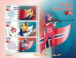 2022-08 - CHAD - WINTER GAMES 2022             3V    MNH** - Winter 2022: Beijing