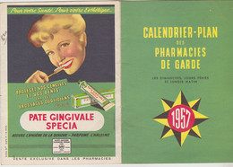 Calendrier-Plan 1957 à ISSY LES MOULINEAUX ( 2 Scans ) - Grand Format : 1941-60