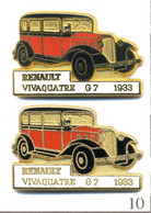 LOT De 2 Pin's Automobile Différents - Renault / Modèle Vivaquattre G7 De 1933. Est. Cef. Zamac. T888-10B - Renault