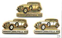 LOT De 3 Pin's Automobile Différents - Renault / Modèle Reinastella De 1929. Estampillés Cef. Zamac. T888-23B - Renault