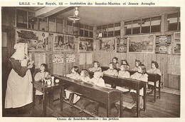 Themes Div-ref MM705-santé -lille -nord -rue Royale-institution Des Sourdes Muettes - Jeunes Aveugles- Ecole -classe - - Santé