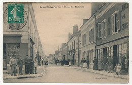 CPA - COUR-CHEVERNY (Loir Et Cher) - Rue Nationale (Magasin J. Brunet - Laines Et Crins) - Cheverny