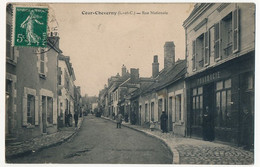 CPA - COUR-CHEVERNY (Loir Et Cher) - Rue Nationale (Pharmacie) - Cheverny