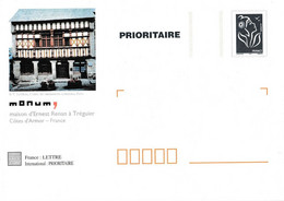 PAP TSC Neuf Monum Maison D'Ernest Renan à Tréguier - Marianne De Lamouche Bleue - Lot B2K/0509433 - Prêts-à-poster:Stamped On Demand & Semi-official Overprinting (1995-...)