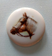 Pin's Tête De Cheval Porcelaine Ø 2 Cm - Animaux