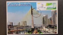 O) 2015 BRAZIL, WORLD SKILLS SAO PAULO 2015, MODERN CIVIL ENGINEERING, OCTAVIO FRIAS DE OLIVEIRA,  ESTAIADA BRIDGE, MAXI - Maximum Cards