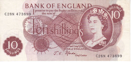 BILLETE DE REINO UNIDO DE 10 SHILLINGS DE LOS AÑOS 1966-1970  (BANKNOTE) - 10 Shillings