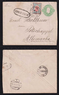 Brazil Brasil 1892 Uprated Staionery Envelope 100R Tintureiro CORREIO URBANO X POTSCHAPPEL Germany - Covers & Documents