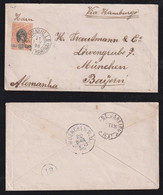 Brazil Brasil 1896 Cover 200R Madrugada JOINVILLE X MÜNCHEN Bavaria Germany - Briefe U. Dokumente