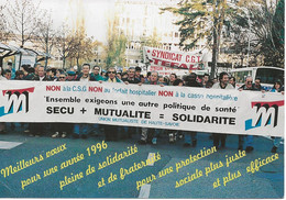 Evènements. CPM. Manifestations. Union Mutualiste De Haute-Savoie. Manif à Annecy-Meythet (vœux 1996) (animée) - Manifestazioni