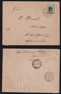 Brazil Brasil 1899 Cover MADRUGADA 300R Perf. 5,5 BLUMENAU X FRANKFURT - Covers & Documents