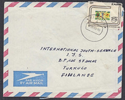 Ca0492 ZAIRE 1983,  Philbelza (stamp Exhibition) Stamp On Kindu 1 Cover To Finland - Brieven En Documenten