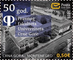 2022, 50 Years Faculty Of Law, University Of Montenegro, Montenegro, MNH - Montenegro