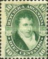 ARGENTINA - AÑO 1867 - General Manuel Belgrano 10c Verde - Serie Próceres - Usados