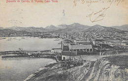 CABO VERDE - S. VICENTE - Deposito De Carvão ( Escrito Em 12/10 1911)Edição - Bazar Central Bonnuci & Frusoni - Cap Vert