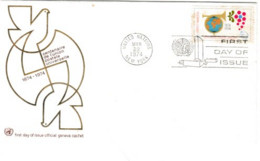 NATIONS-UNIES . FDC . CENTENAIRE DE L'UNION POSTALE UNIVERSELLE . 22 MARS 1974 . NEW-YORK . - FDC