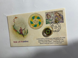 (1 N 44 A) Australia - $ 2.00 Australin Paralympic 2000 - 2000 Coin On Peoples With Disabilites FDC 1995 - Altri – Oceania