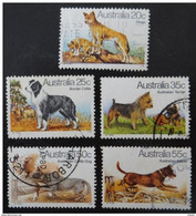 LOTE 1527   ///  (C125) Australie, Série Complète YT 689/693 Oblitérée , Chiens (1980)   //   CATALOG/COTE: 4,50€ - Gebruikt