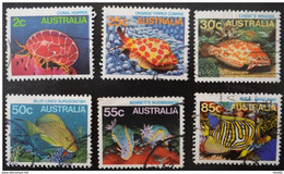 LOTE 1527  ///  (C125) Australie, Série Complète YT 865/870 Oblitérée , Faune Marine Poissons   //   CATALOG/COTE: 4,50€ - Used Stamps