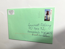 (1 N 44) Letter Posted From Norway To Australia (during COVID-19 Pandemic) 1 Lighthouse Stamp - Brieven En Documenten