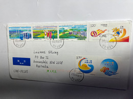 (1 N 44) Letter Posted From China To Australia (during COVID-19 Pandemic) 7 Stamps - Storia Postale